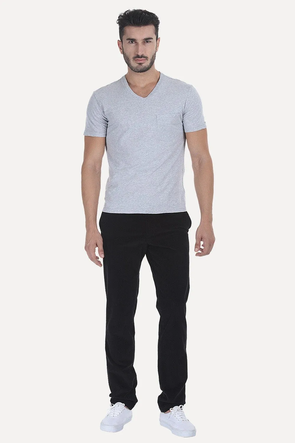 Slim Fit Cotton Cord Pants
