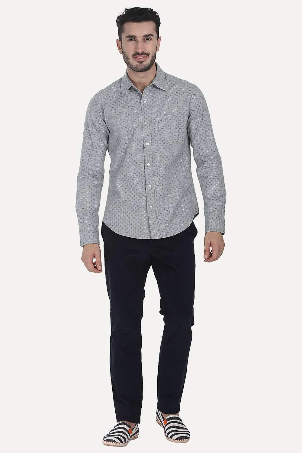 Slim Fit Cotton Cord Pants