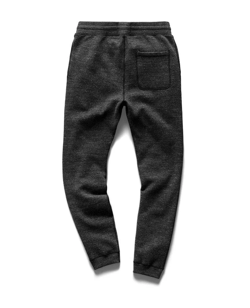 Slim Sweatpant Mesh Double Knit Heather Black