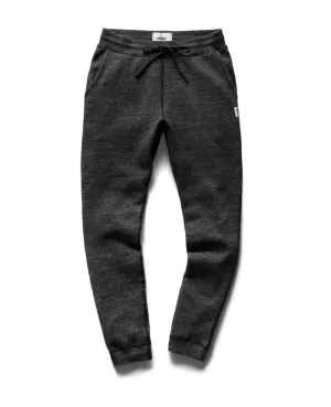 Slim Sweatpant Mesh Double Knit Heather Black