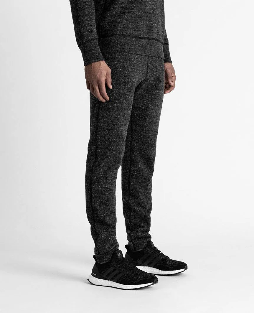 Slim Sweatpant Mesh Double Knit Heather Black