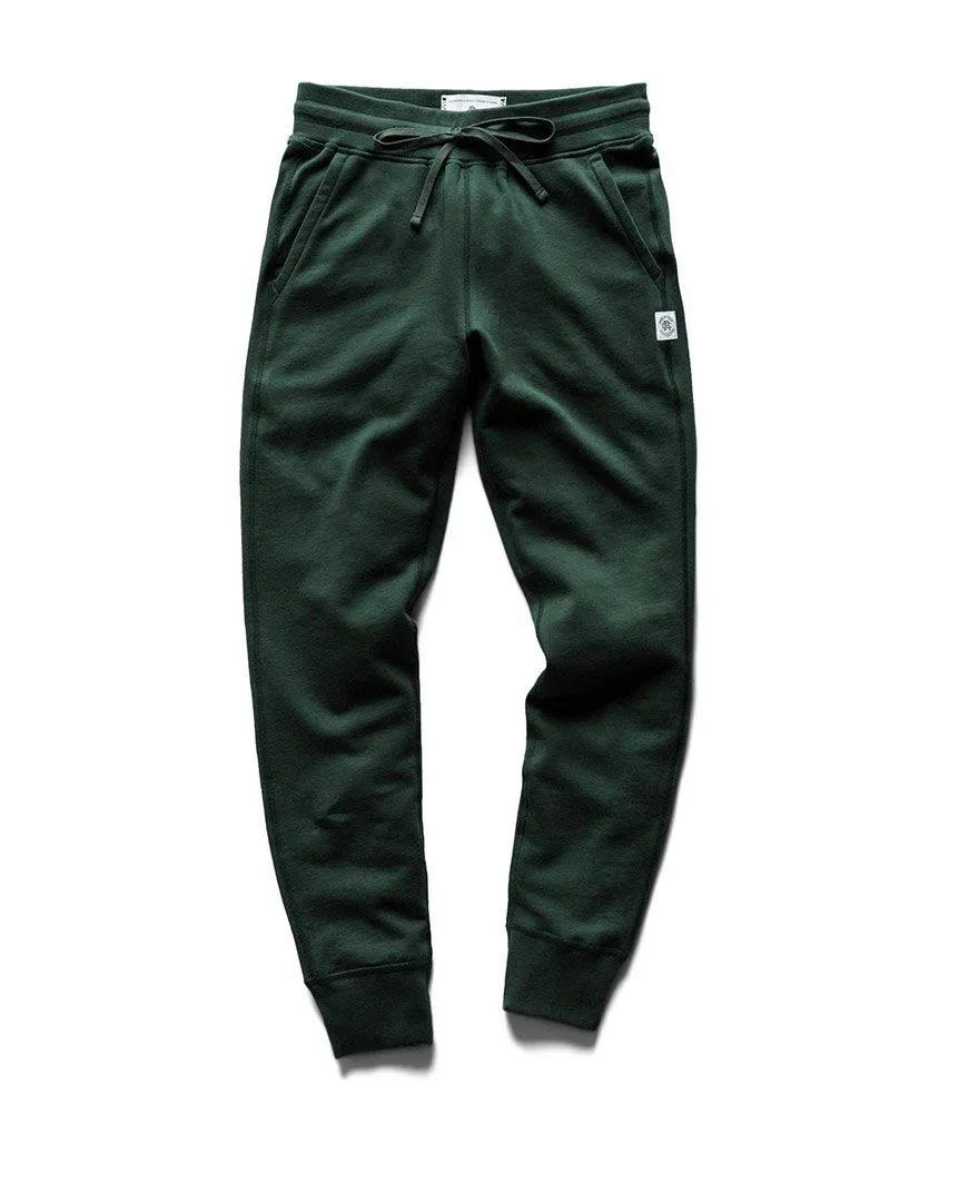 Slim Sweatpant Midweight Terry Forest Green