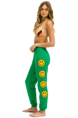 SMILEY 2 LIGHT WEIGHT SWEATPANTS - KELLY GREEN