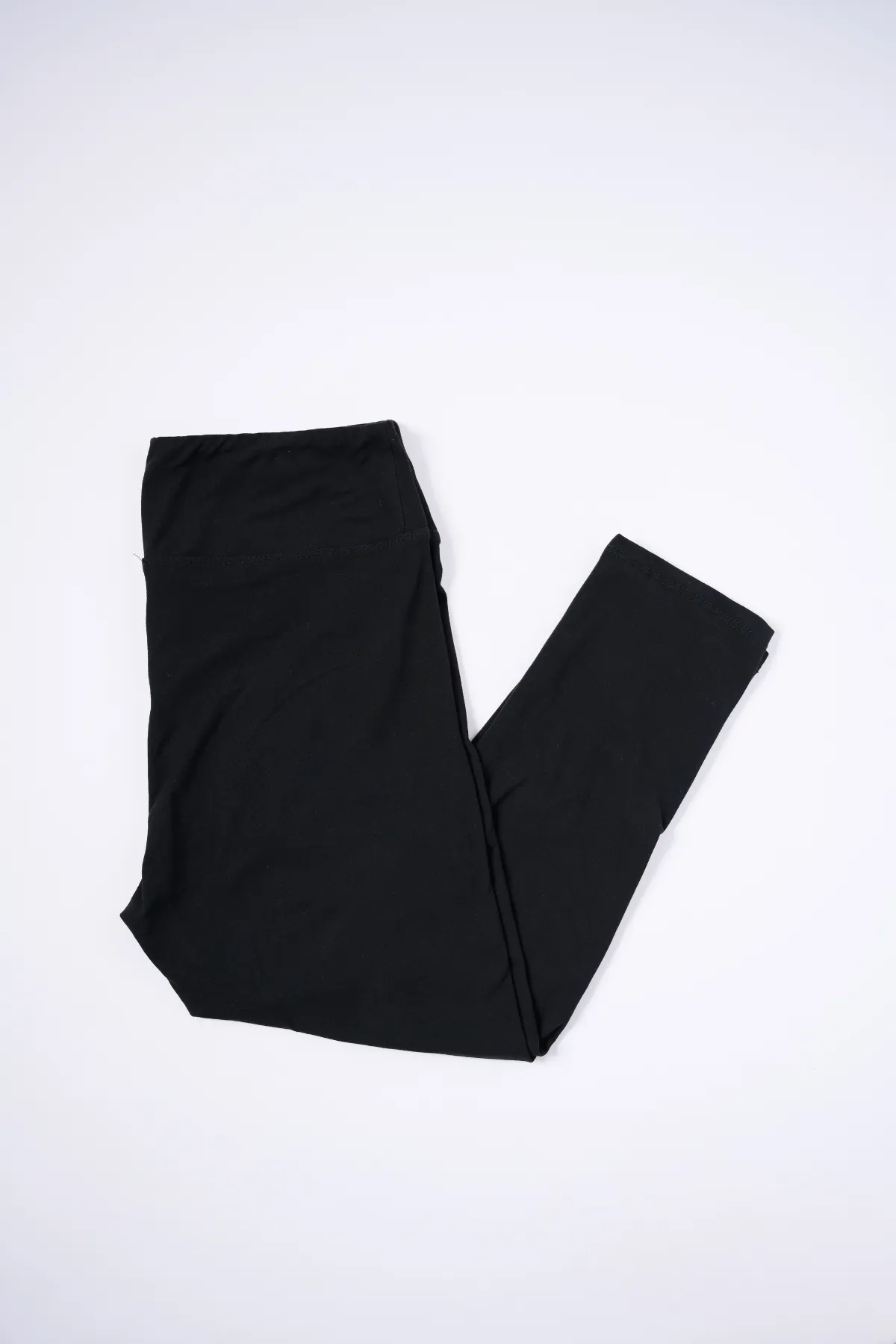 Solid Black Capri with Yoga Band