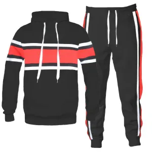 Solid With Three Stripe Pullover Hoodie/Pants
