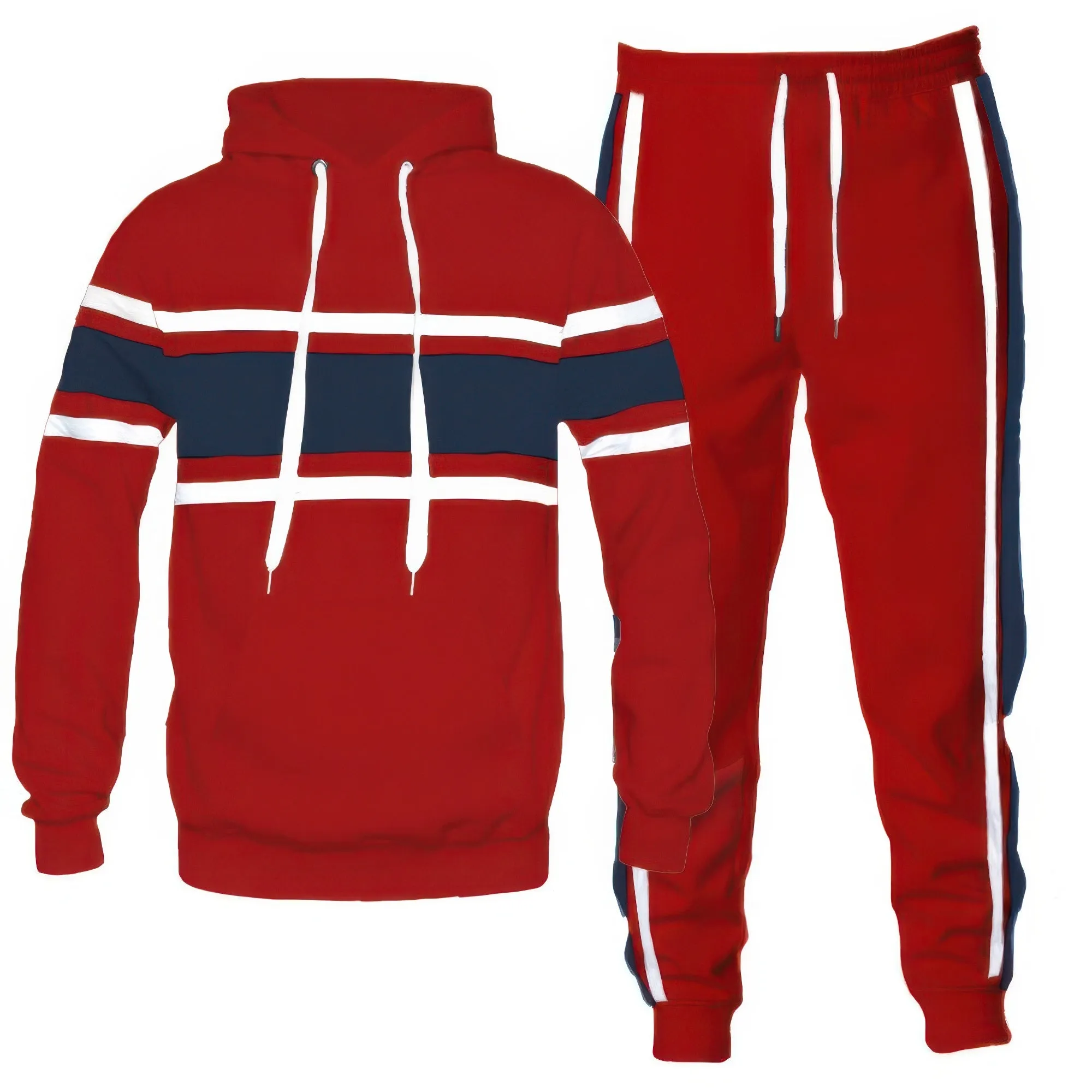 Solid With Three Stripe Pullover Hoodie/Pants