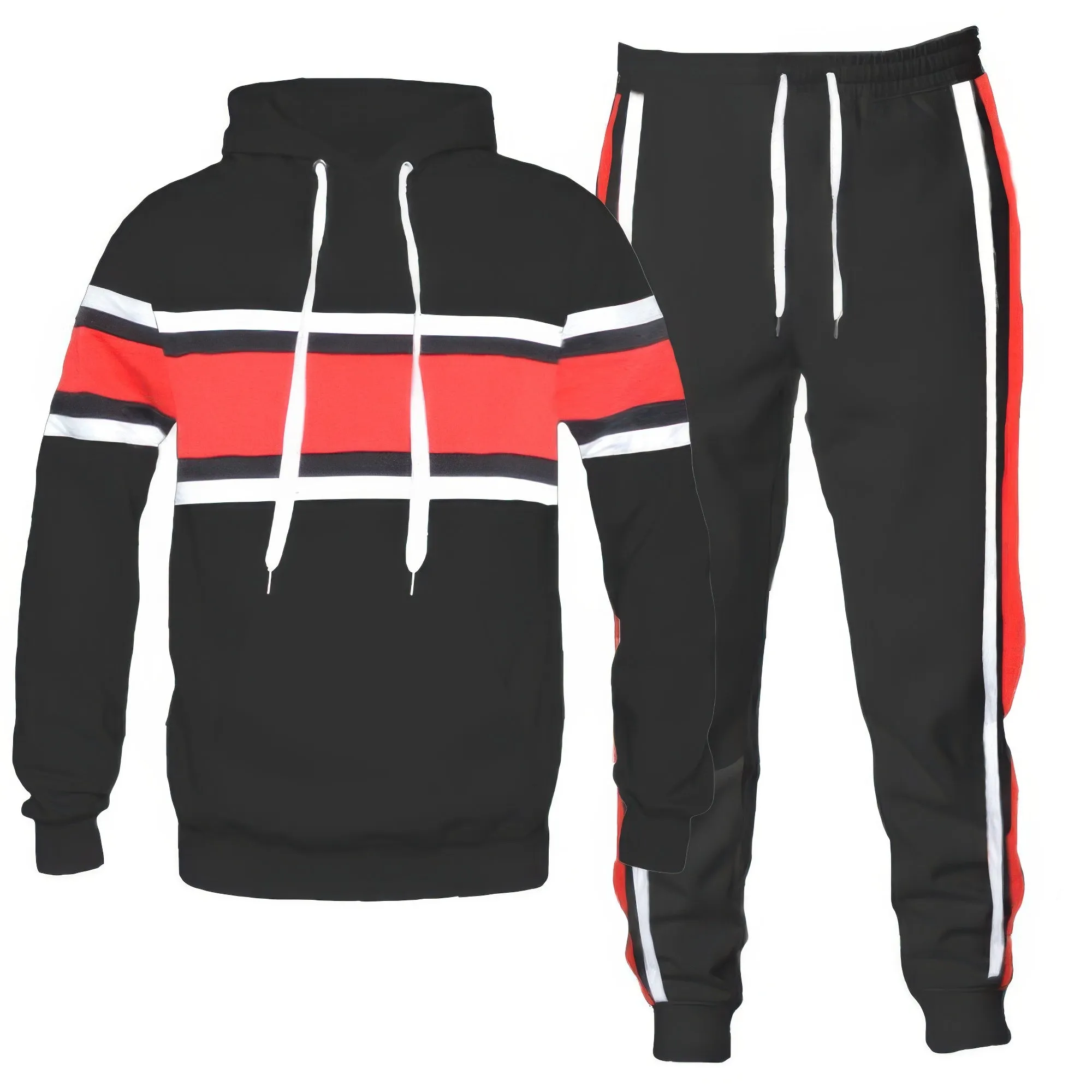 Solid With Three Stripe Pullover Hoodie/Pants