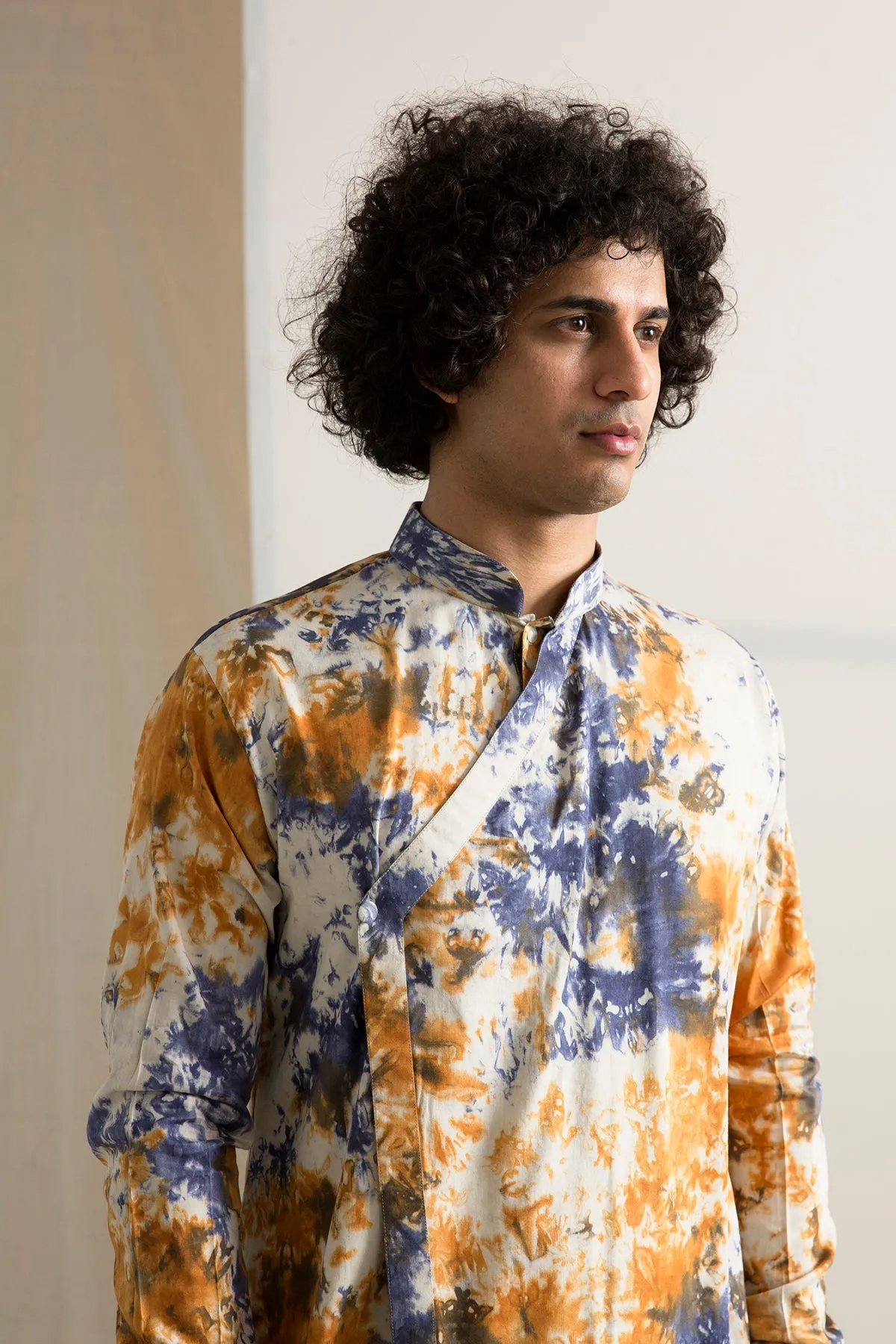 Solomon - Tie & Dye Overlapped Panel Kurta with Pant Set