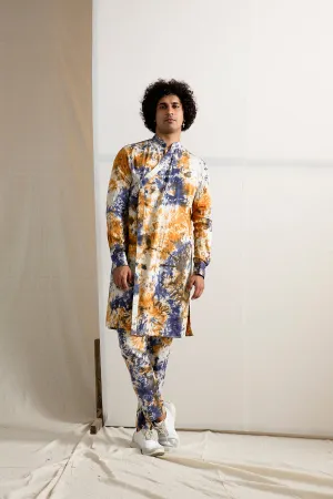 Solomon - Tie & Dye Overlapped Panel Kurta with Pant Set