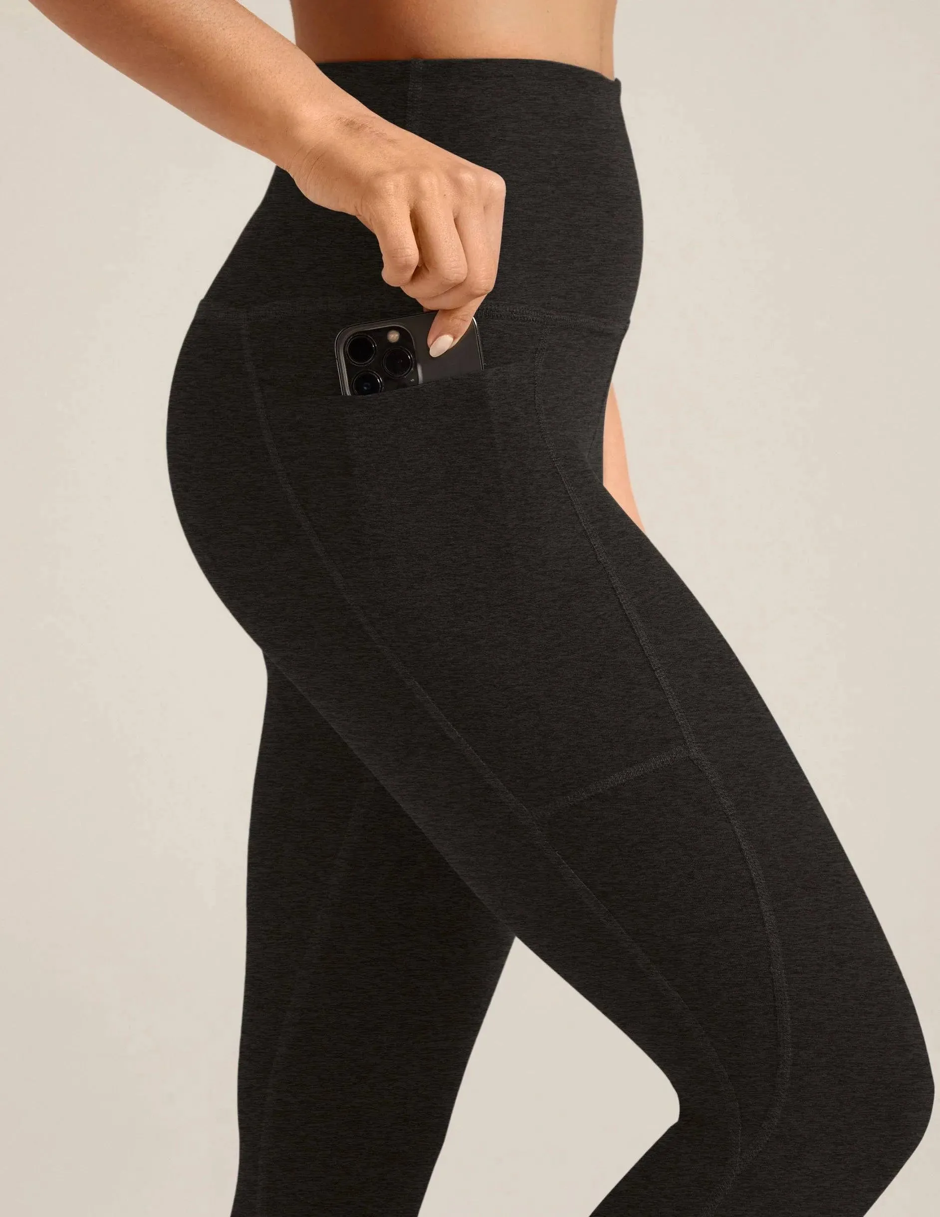 Spacedye Out of Pocket HW Capri Legging by Beyond Yoga | Darkest Night