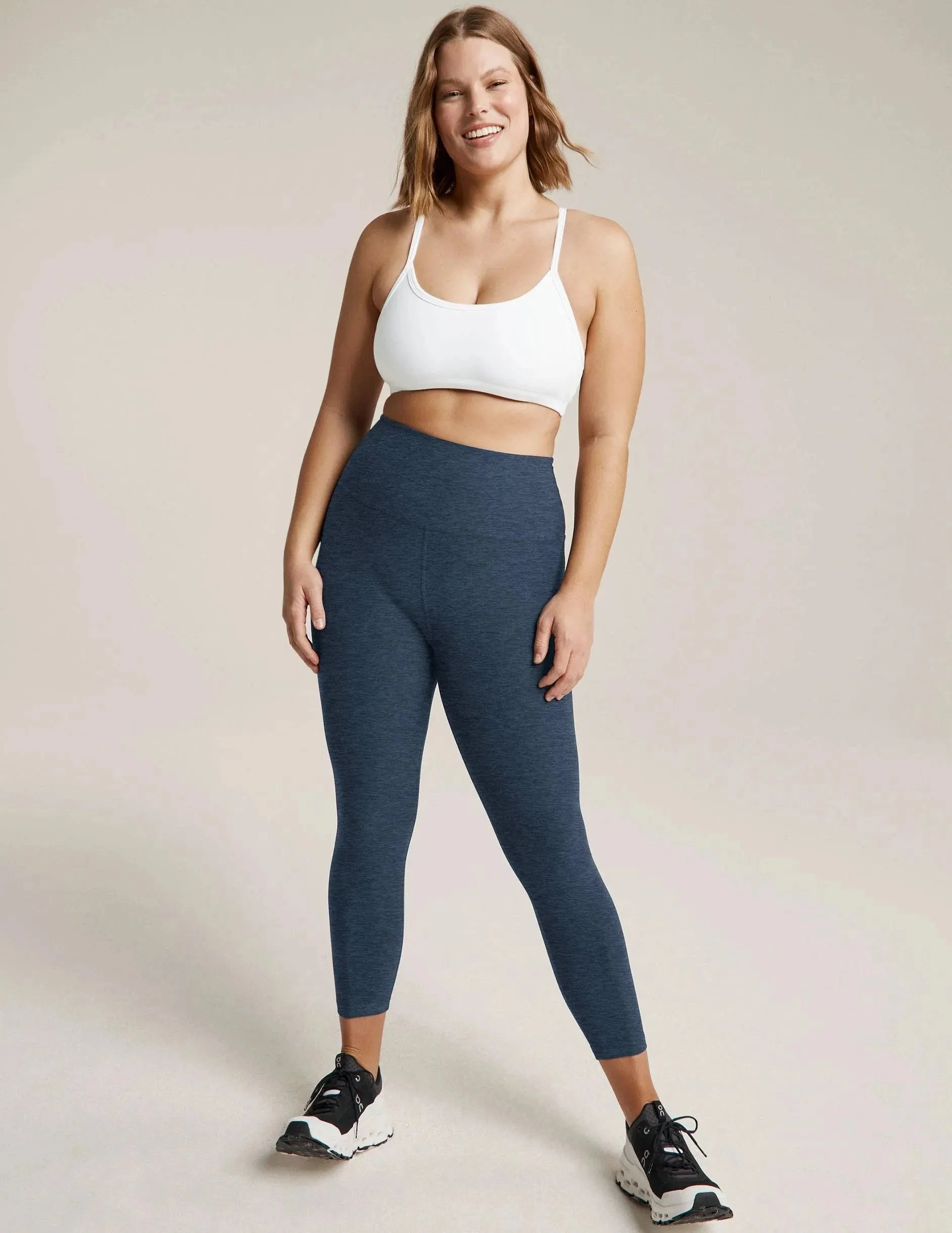 Spacedye Walk and Talk HW Capri Legging by Beyond Yoga | Nocturnal Navy