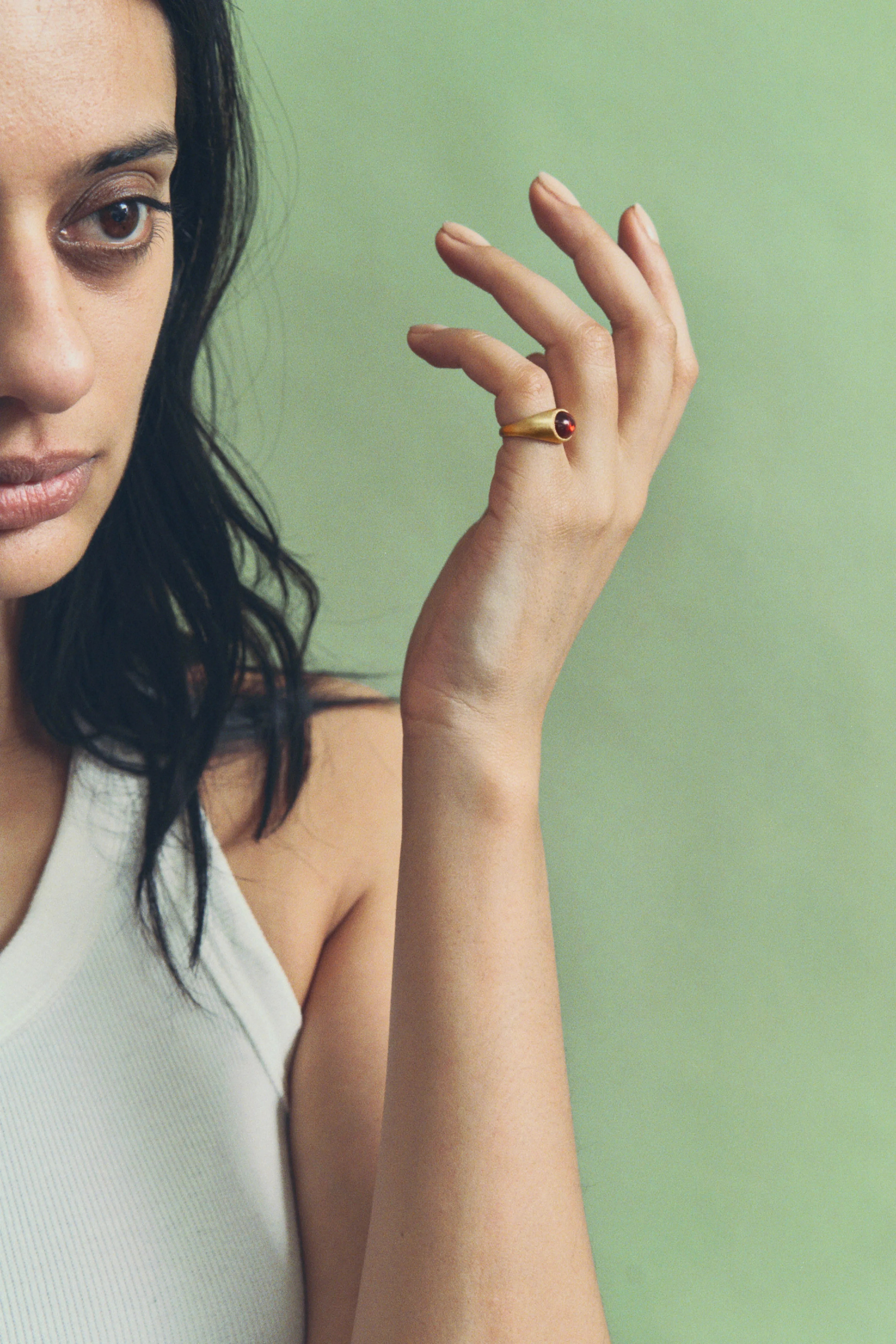 Spessartite Garnet Roz Ring