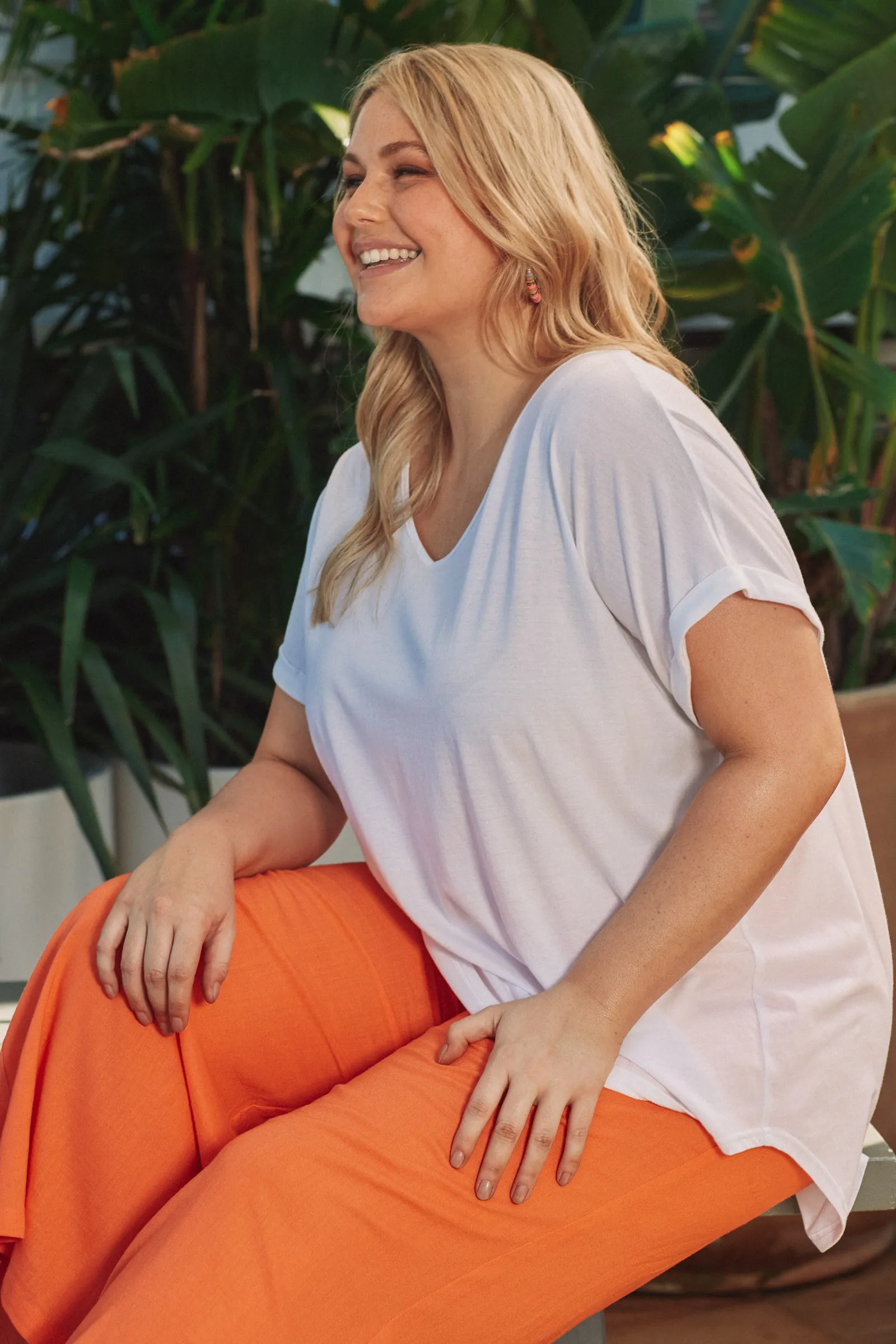 St Barts Crop Pant in Tangelo by Haven