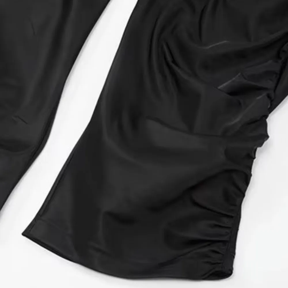 Street Pleated Solid Sweatpants