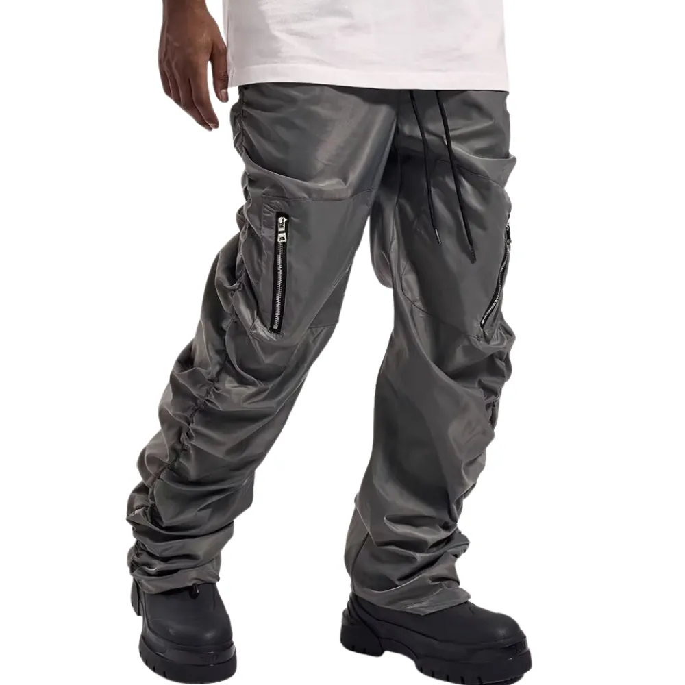 Street Pleated Solid Sweatpants