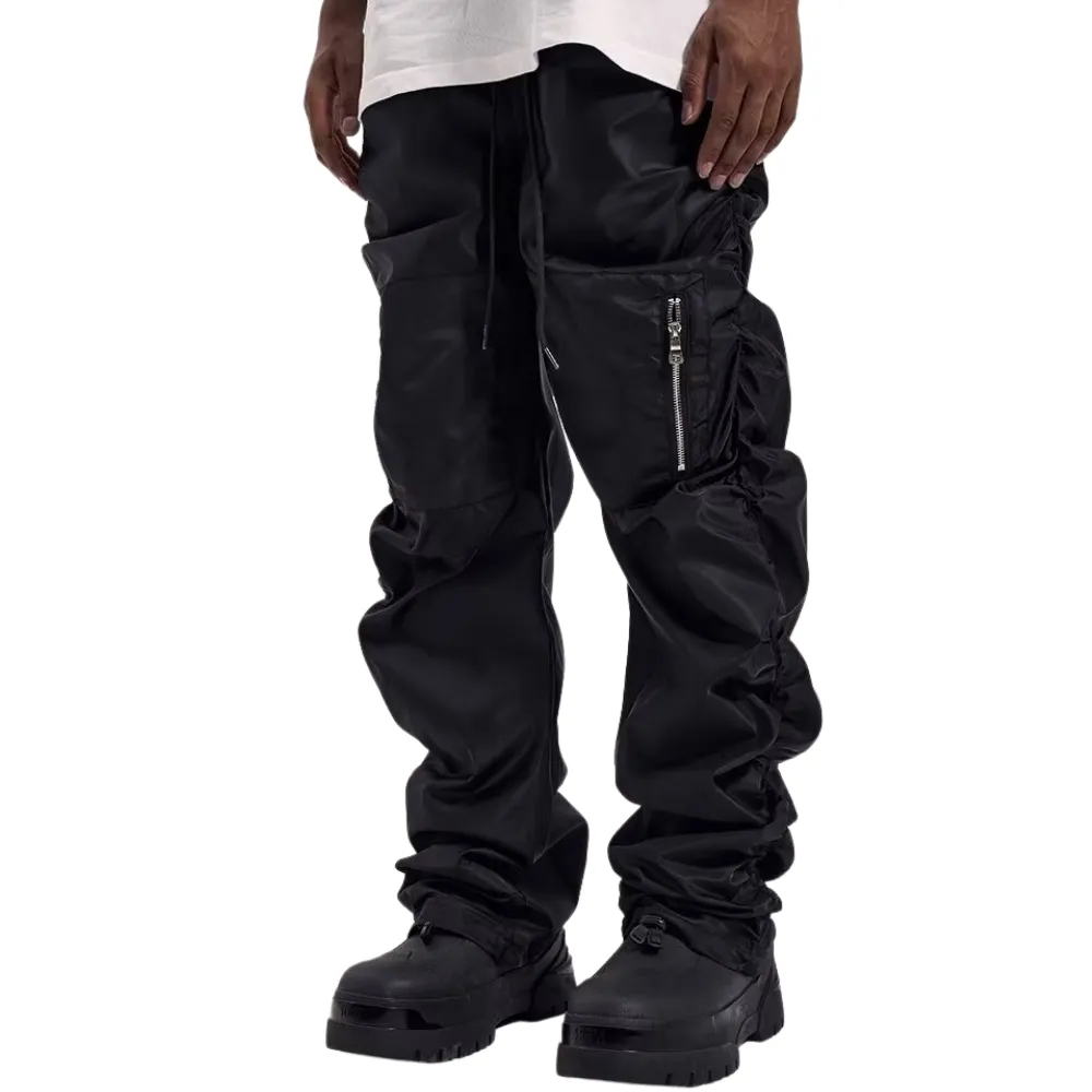 Street Pleated Solid Sweatpants