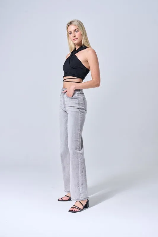 Stretch Palazzo In Grey
