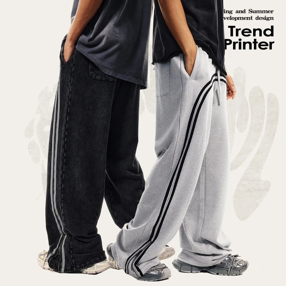 STRIPED STREET FASHIONED SWEATPANTS