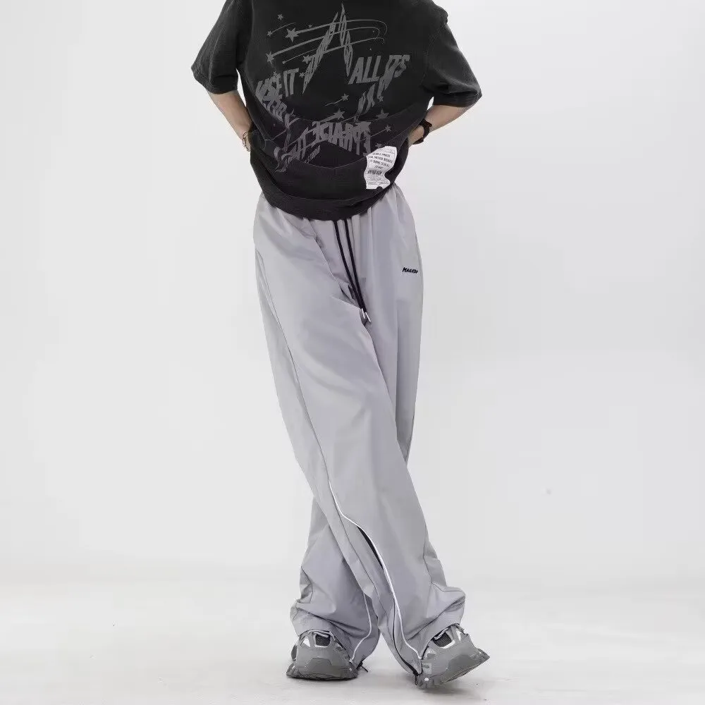 Striped Wide-Leg Quick-Drying Sweatpants