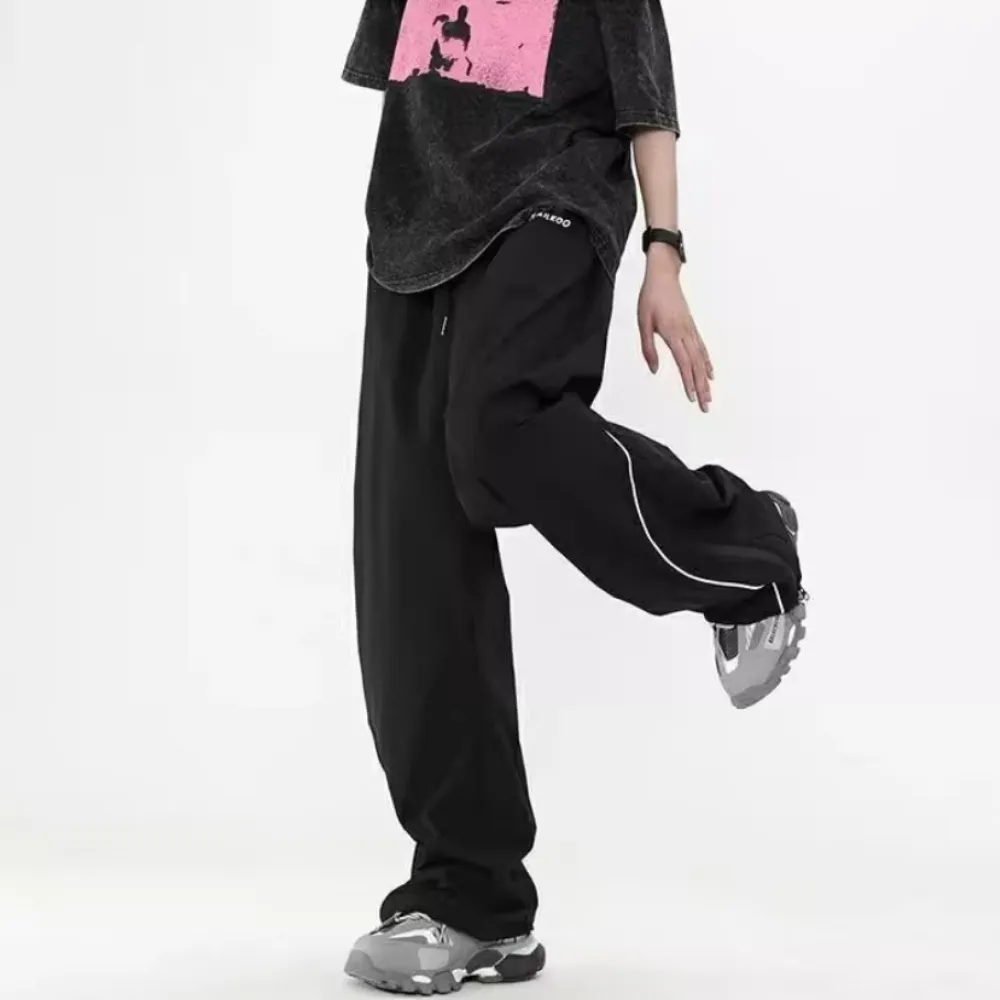 Striped Wide-Leg Quick-Drying Sweatpants