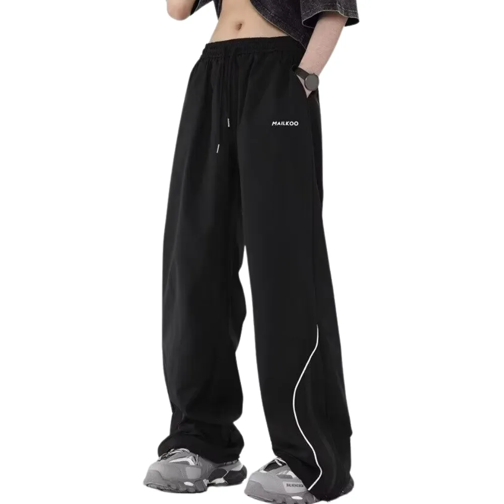 Striped Wide-Leg Quick-Drying Sweatpants