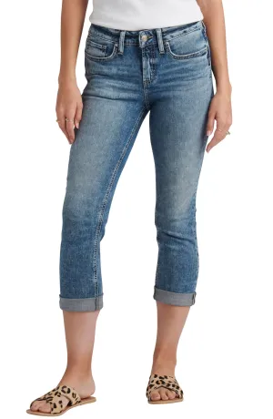Suki Curvy Fit Mid Rise Capri - Indigo