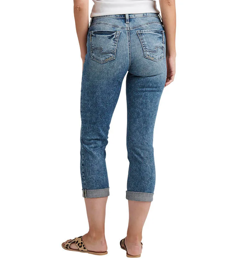 Suki Curvy Fit Mid Rise Capri - Indigo