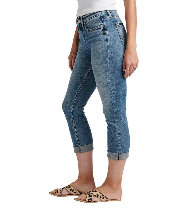Suki Curvy Fit Mid Rise Capri - Indigo