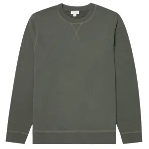 Sunspel Loopback Sweatshirt Khaki
