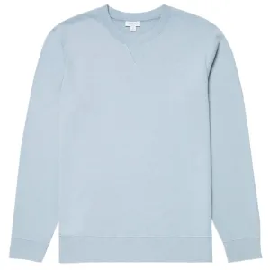 Sunspel Loopback Sweatshirt Smoke Blue