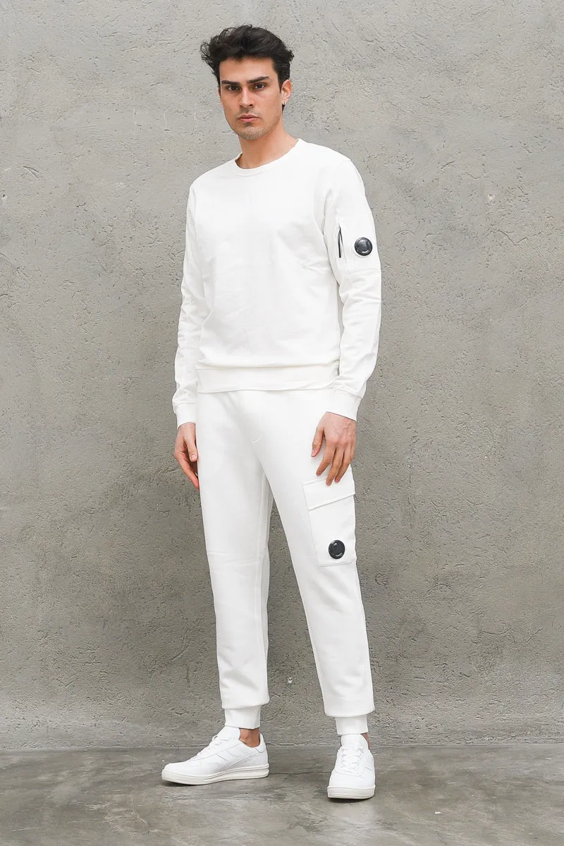 Sweatpants Cargo Pant - Gauze White