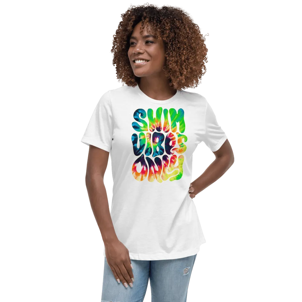 Swim Vibes Only Womens Premium Tie Dye T Shirt