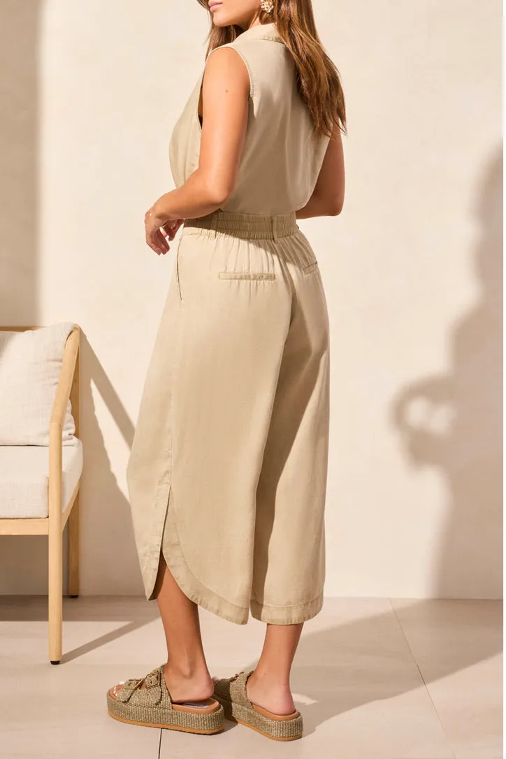 TB Pleated Pant W/Tulip Hem