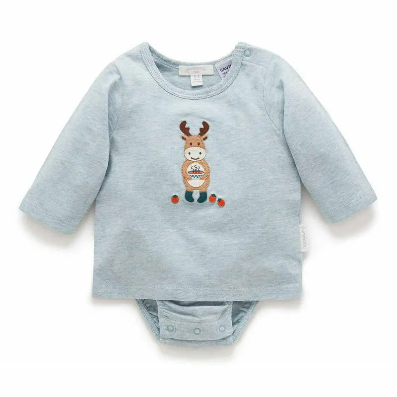 Tee Shirt Bodysuit - Fennel Melange