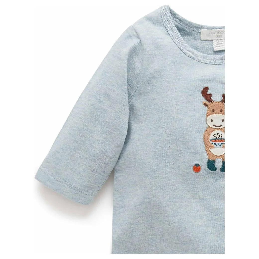 Tee Shirt Bodysuit - Fennel Melange