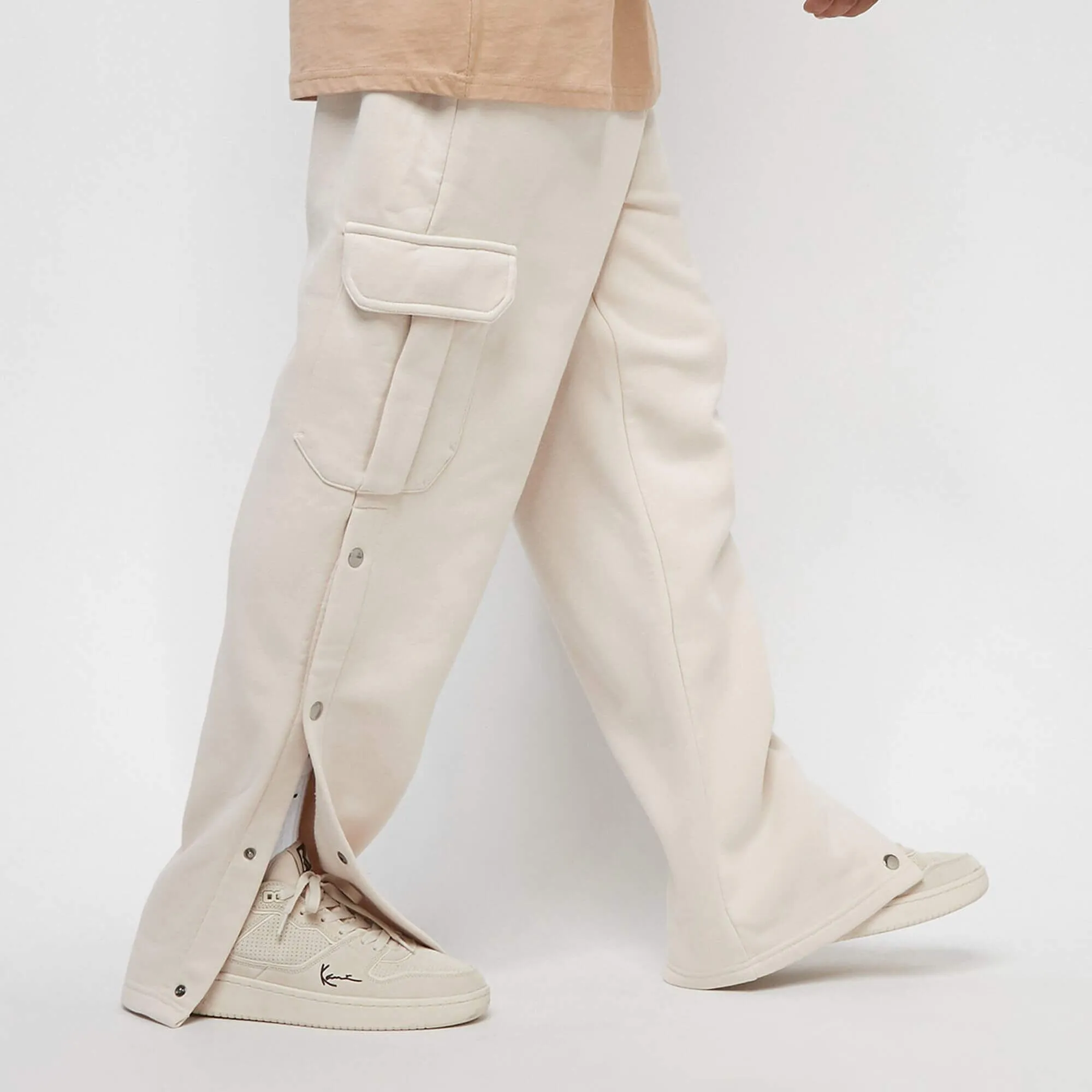 Tepláky Kapsáče Karl Kani Small Signature Straight Leg Cargo Sweatpants bledohnedé