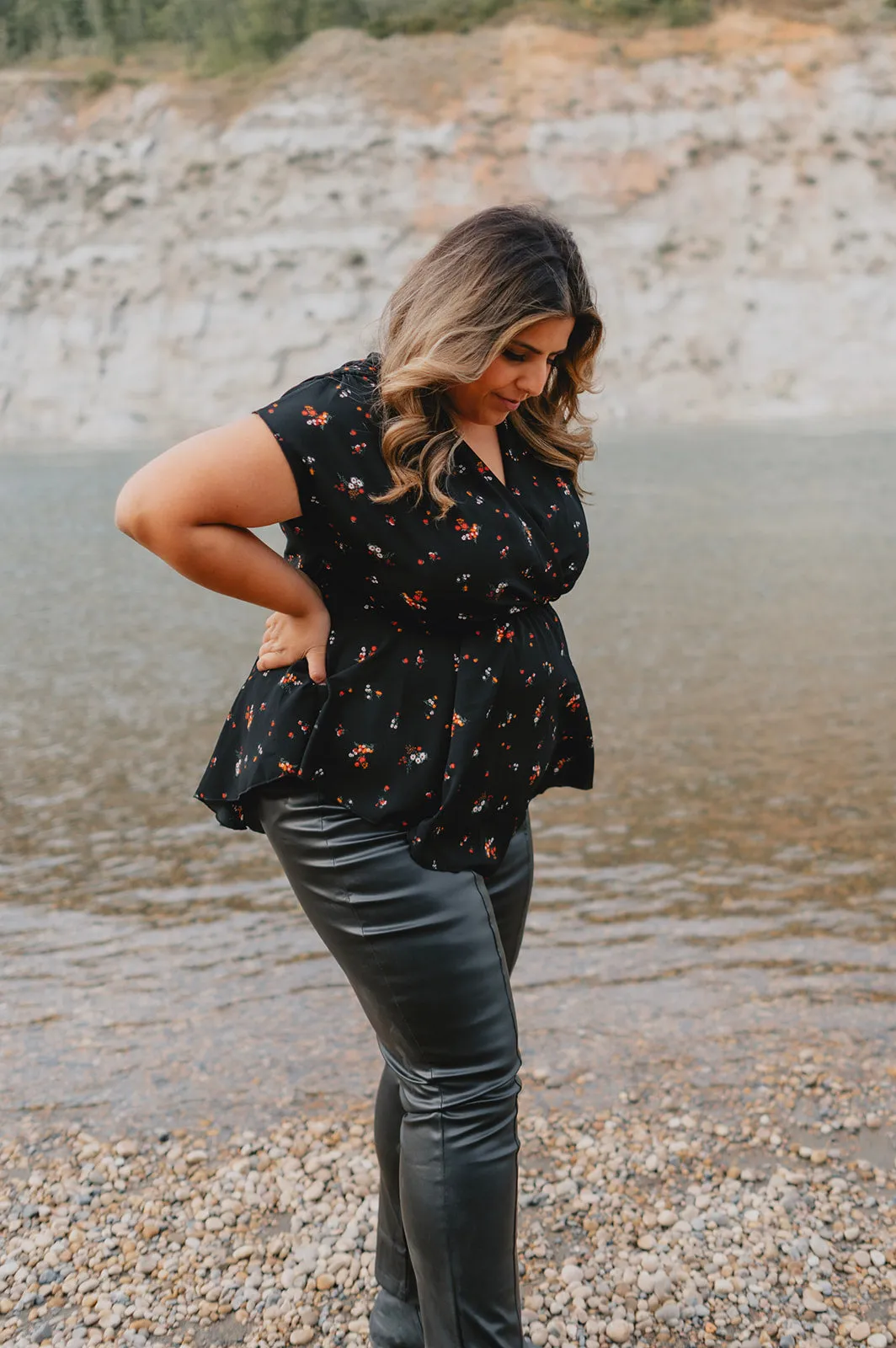 The Charlee Vegan Leather Legging - Black - PLUS