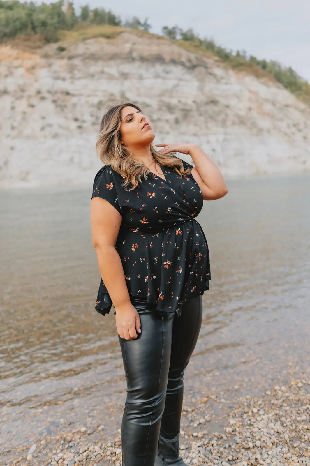The Charlee Vegan Leather Legging - Black - PLUS