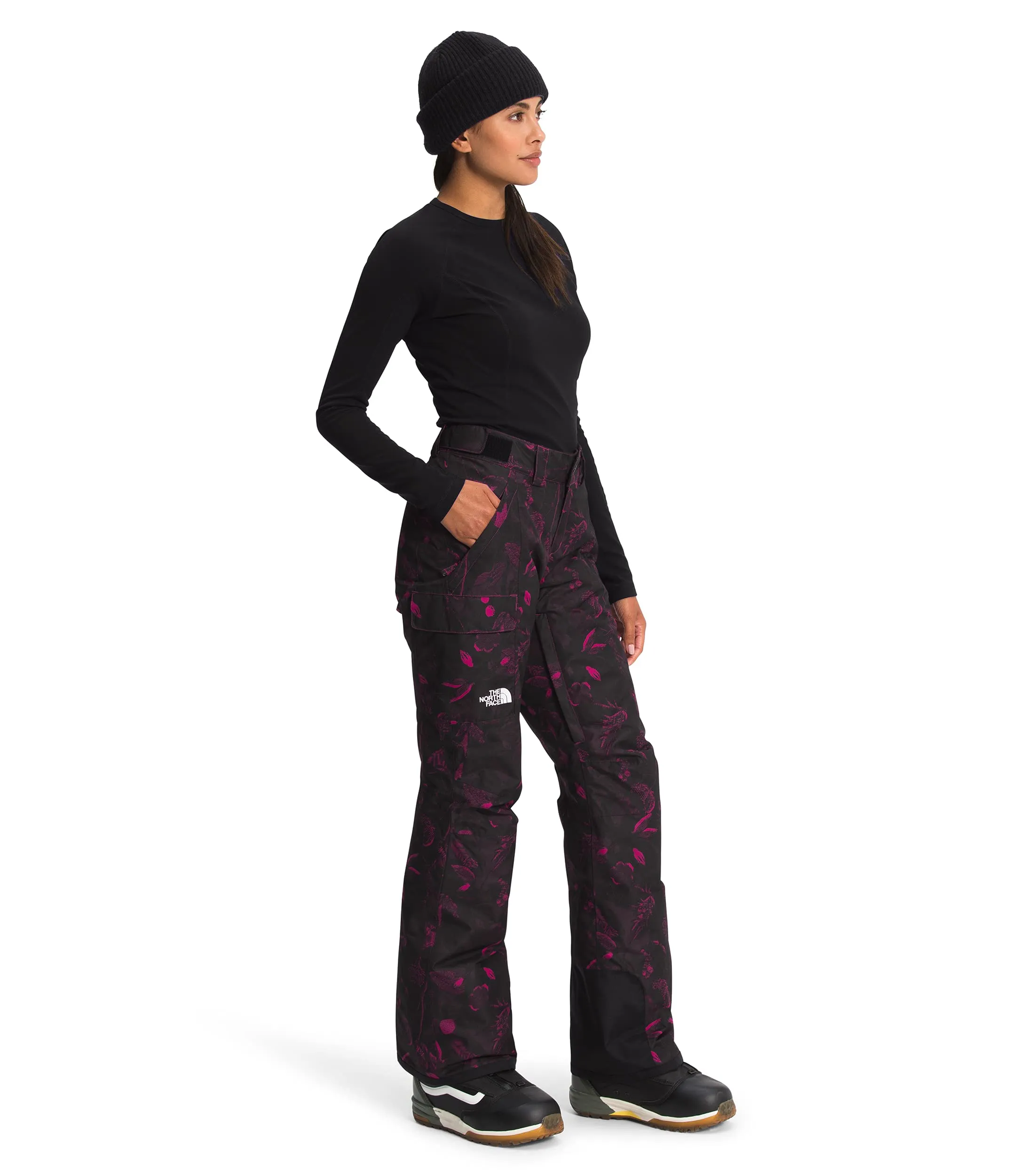 THE NORTH FACE Freedom Insulated Pants Roxbury Pink Halftone Floral Print SM S