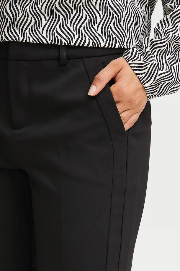 The Tessa Vita Slim Leg Trouser - Black - PLUS