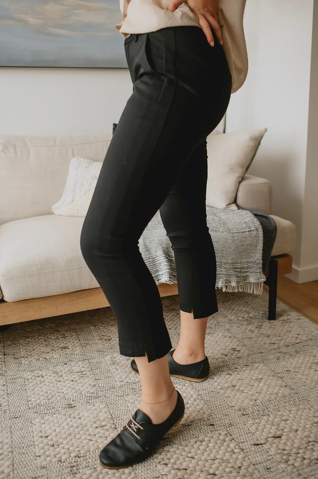 The Tessa Vita Slim Leg Trouser - Black - PLUS