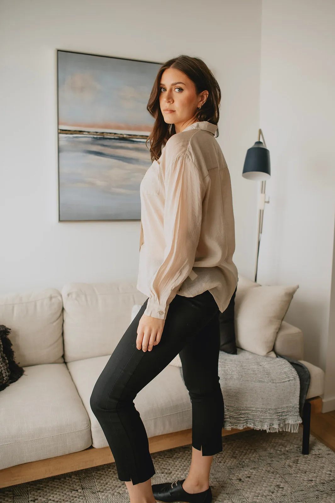 The Tessa Vita Slim Leg Trouser - Black - PLUS