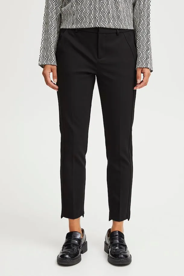 The Tessa Vita Slim Leg Trouser - Black - PLUS