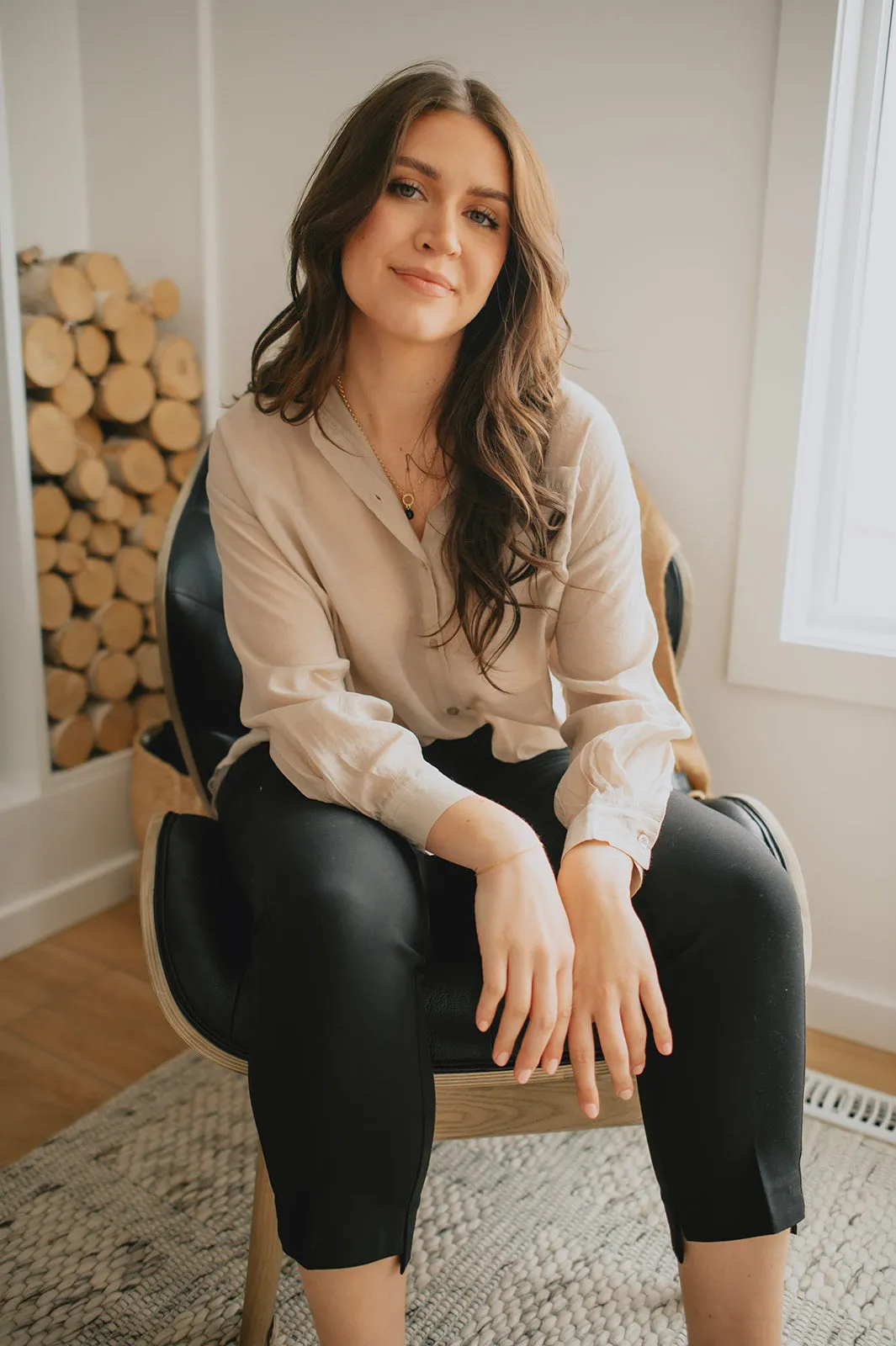 The Tessa Vita Slim Leg Trouser - Black - PLUS