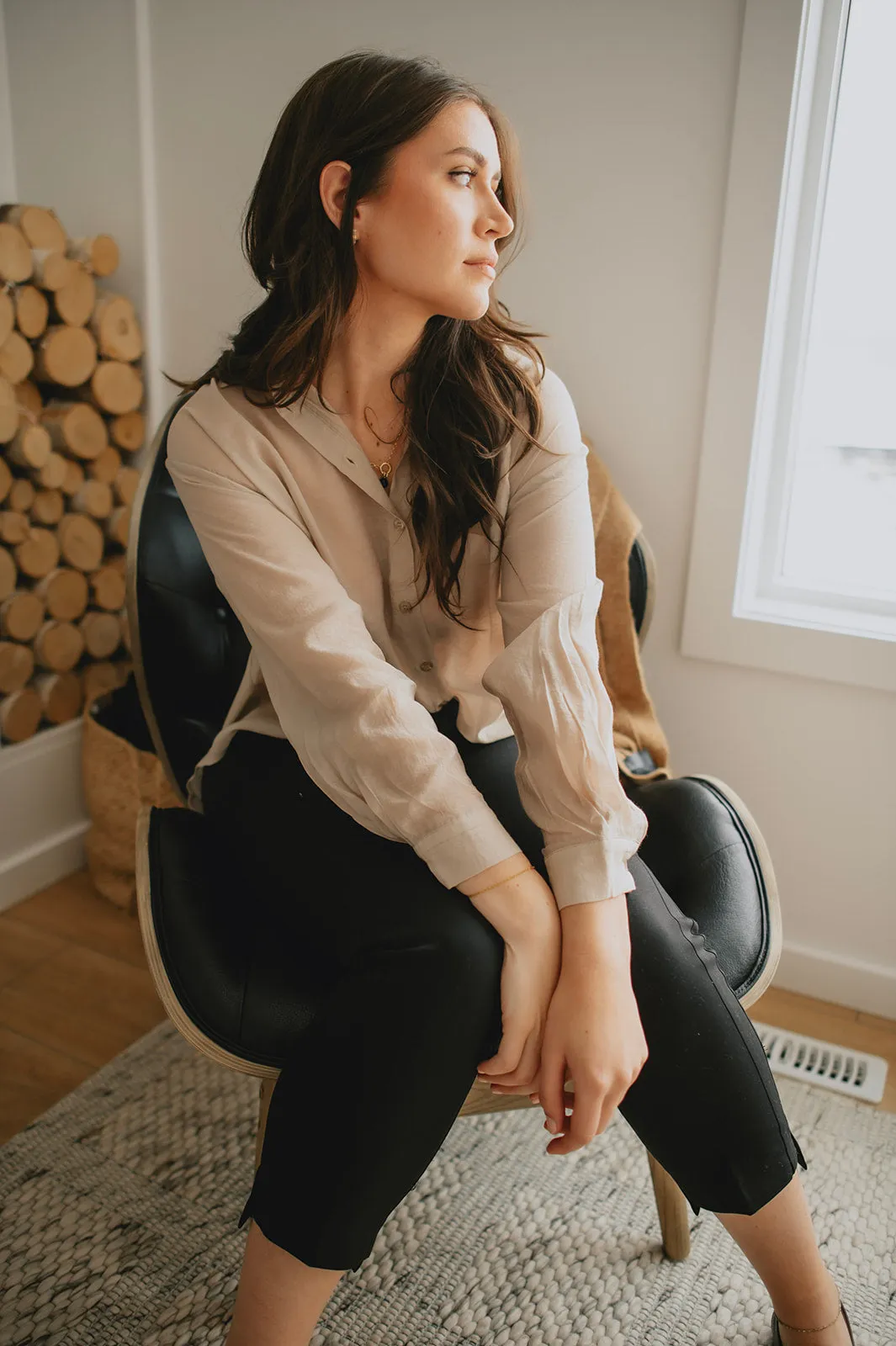 The Tessa Vita Slim Leg Trouser - Black - PLUS