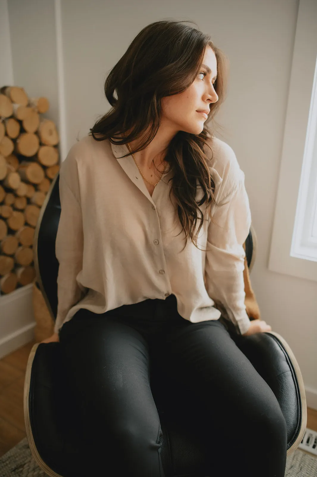 The Tessa Vita Slim Leg Trouser - Black - PLUS