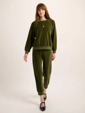 The Tinos Slim Track Pants in Velour