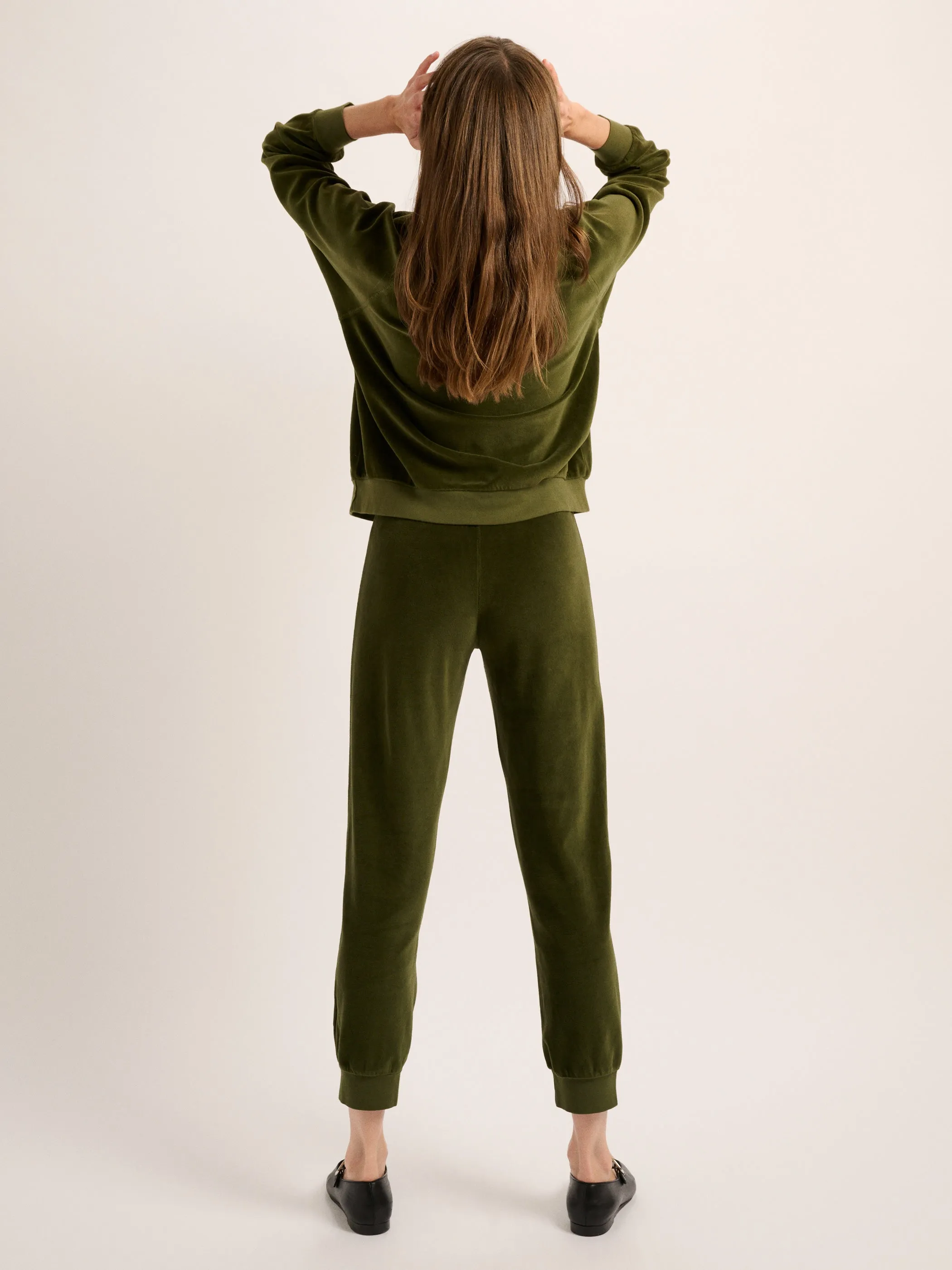 The Tinos Slim Track Pants in Velour
