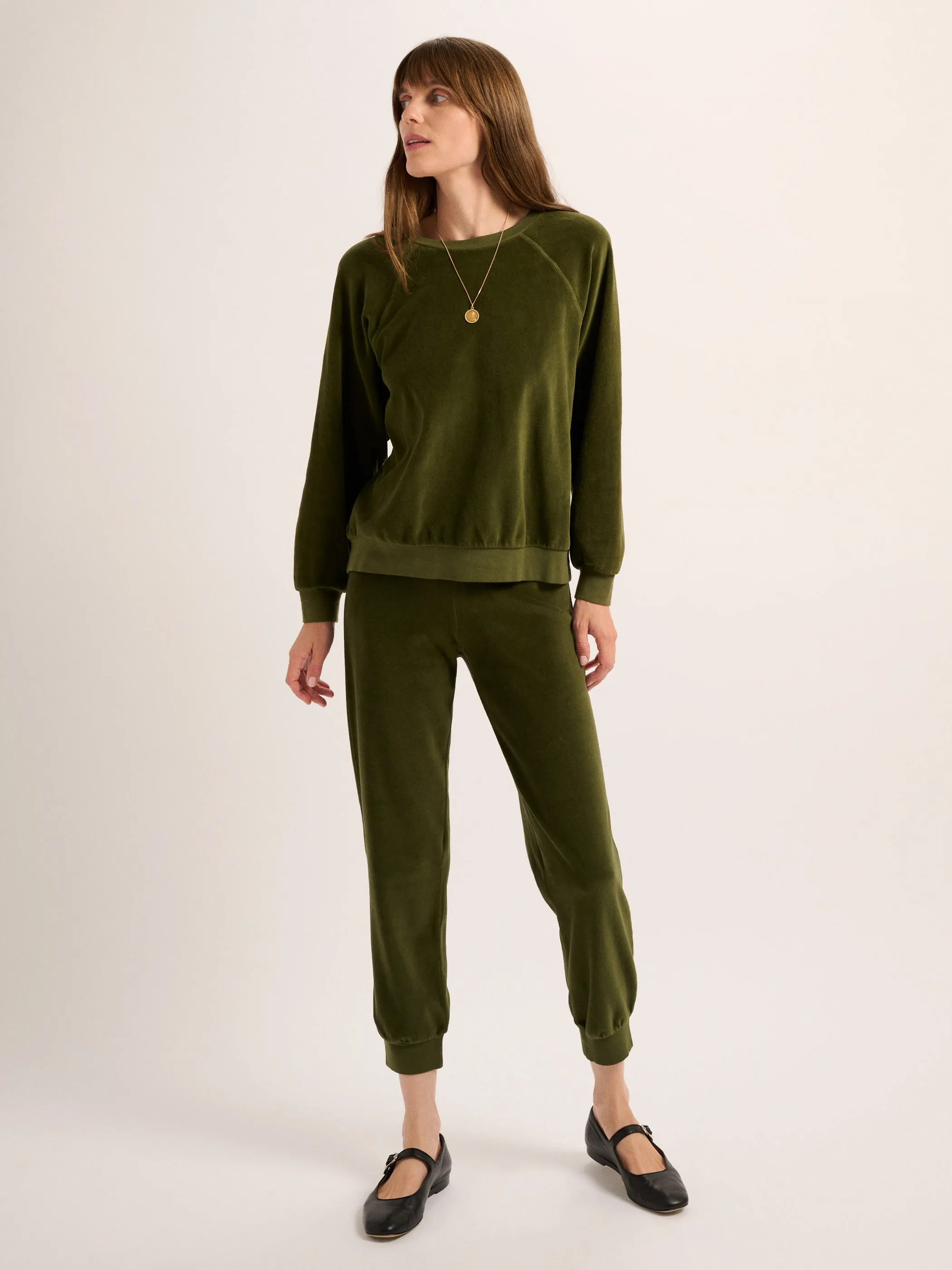 The Tinos Slim Track Pants in Velour