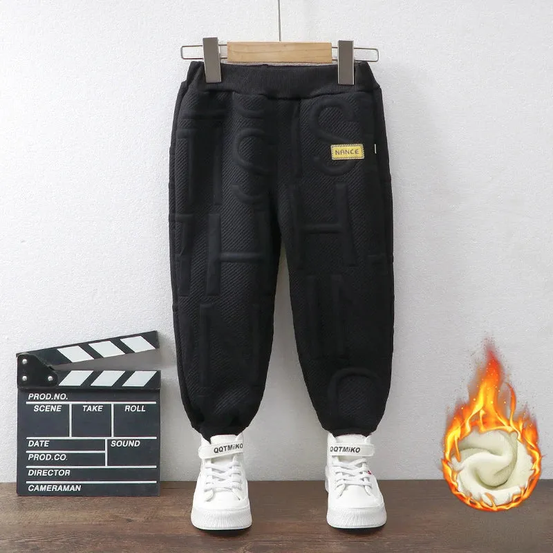 Thick Letter Print Sweatpants